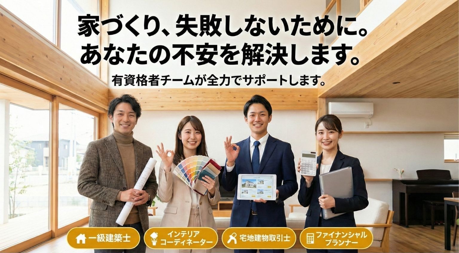 有資格者チームが家づくりをサポートします